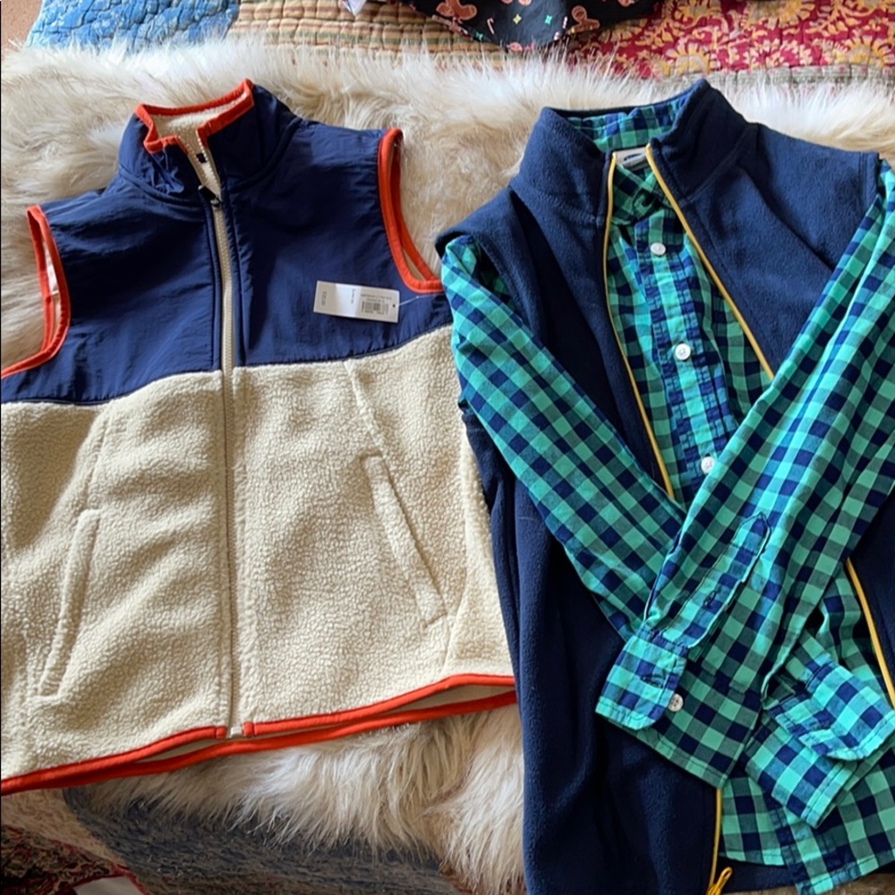 Old Navy Boys Vests and Button Down Sz10-12
